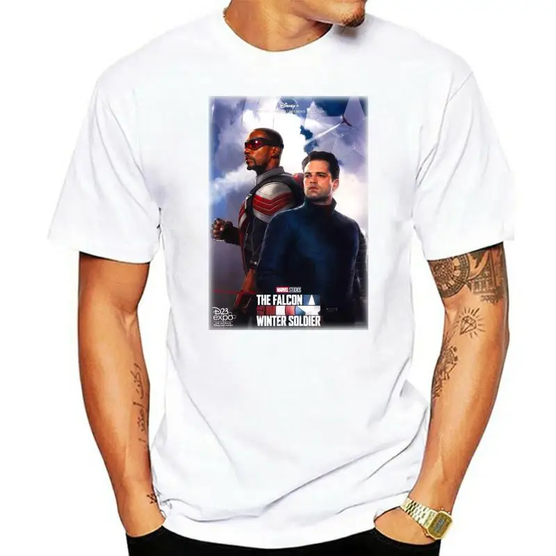

The Falcon And The Winter Soldier Black T-Shirt Film Shirt Men Womne S... Breathable Tops Tee Shirt