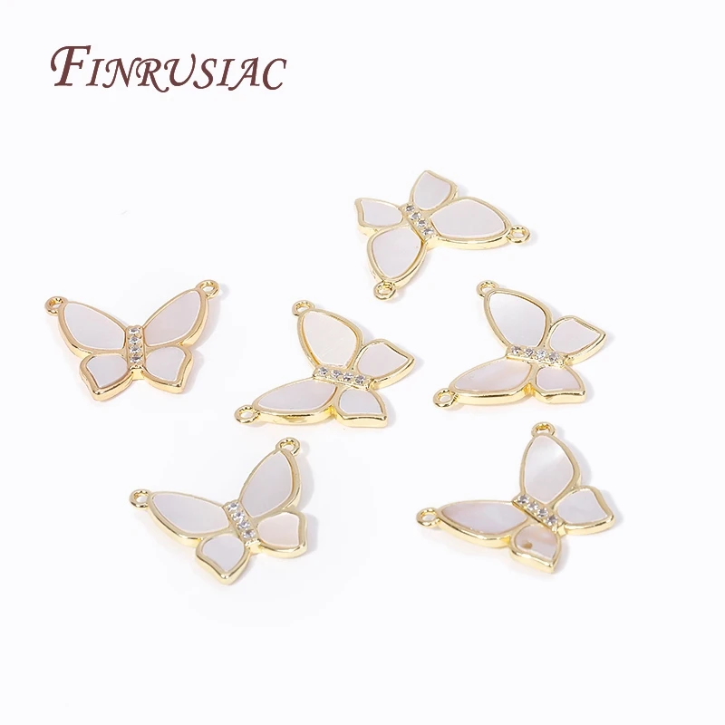 

коннекторы для украшений Модные латунные подвески в виде бабочки с покрытием из 18-каратного золота, 2 вида, соединитель для женских сережек «сделай сам»/ожерелья, ювелирные аксессуары