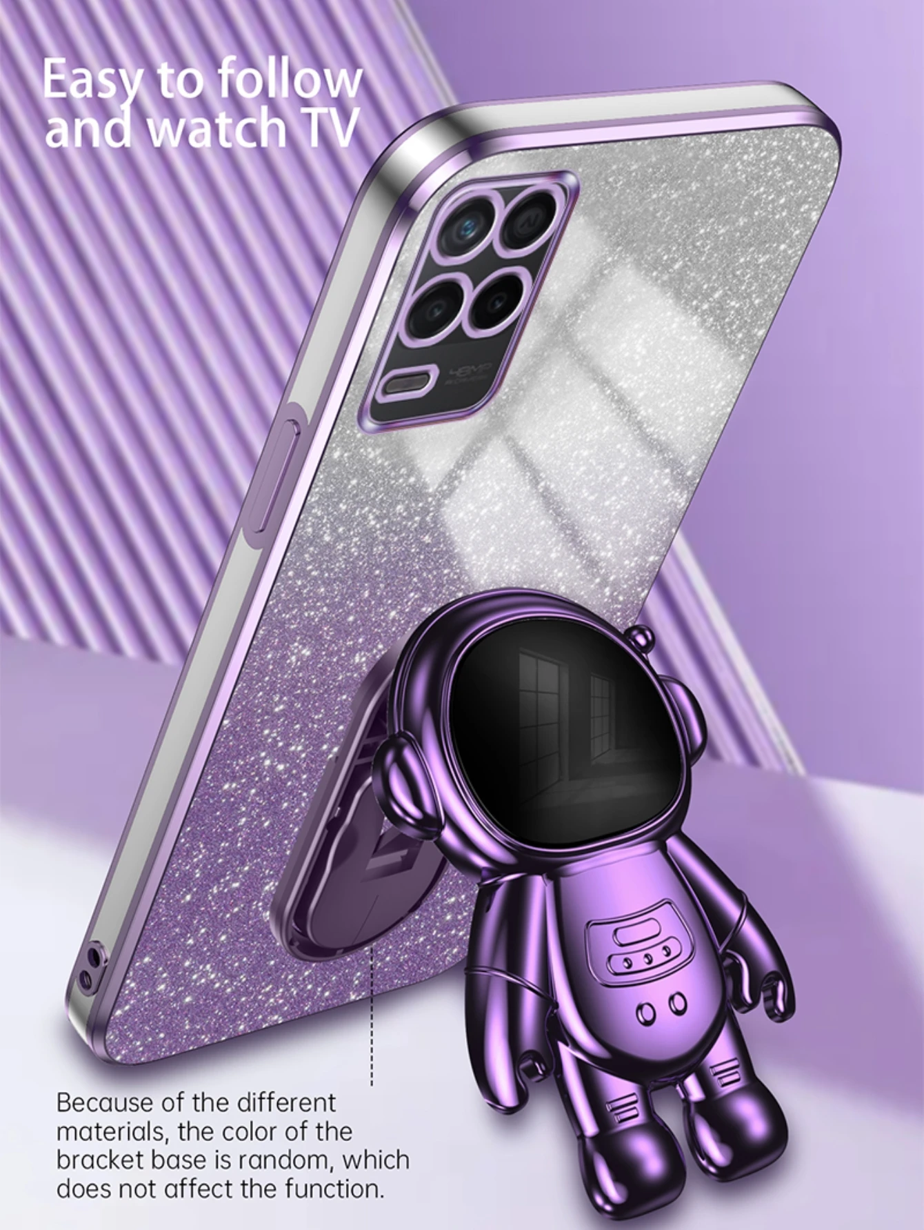 Силиконовая фотовспышка для OPPO A16 A54 A54S A55 4G астронавт складной держатель стойка