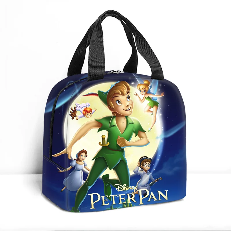 

Disney Peter Pan Insulated Lunch Bag Boy Girl Travel Thermal Cooler Tote Food Bags Portable Student School Lunch Bag