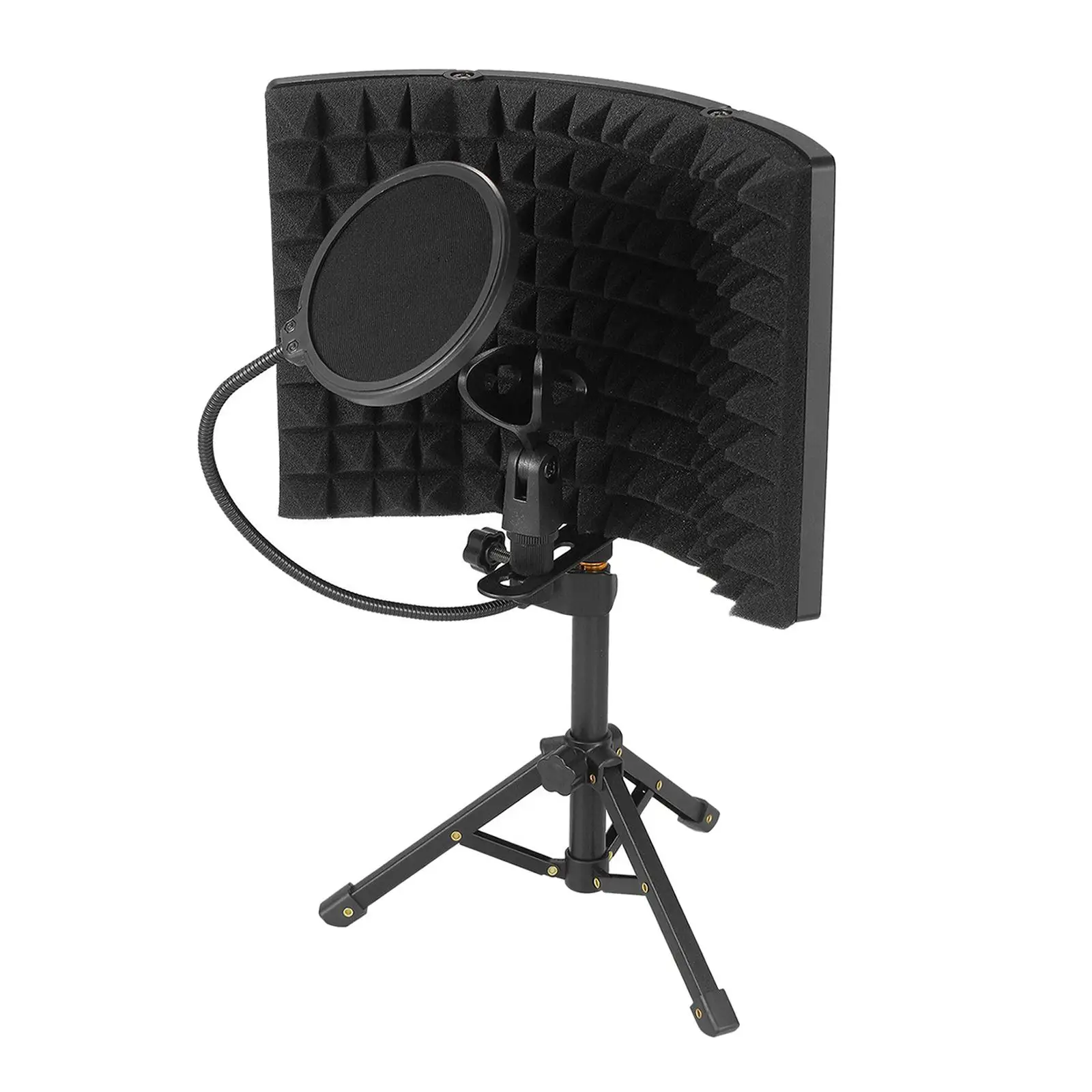 

Foldable Studio Microphone Isolation Vocal Absorbing Black