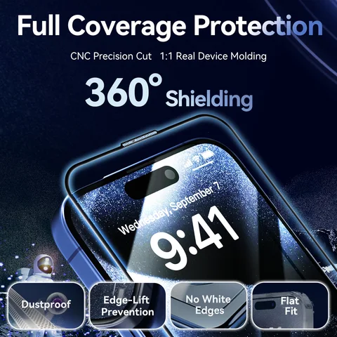 Закаленное стекло Vention HD для iPhone 17 Pro Max, защитные пленки для экрана воздуха с пленкой для инструментов автоматической установки без пыли