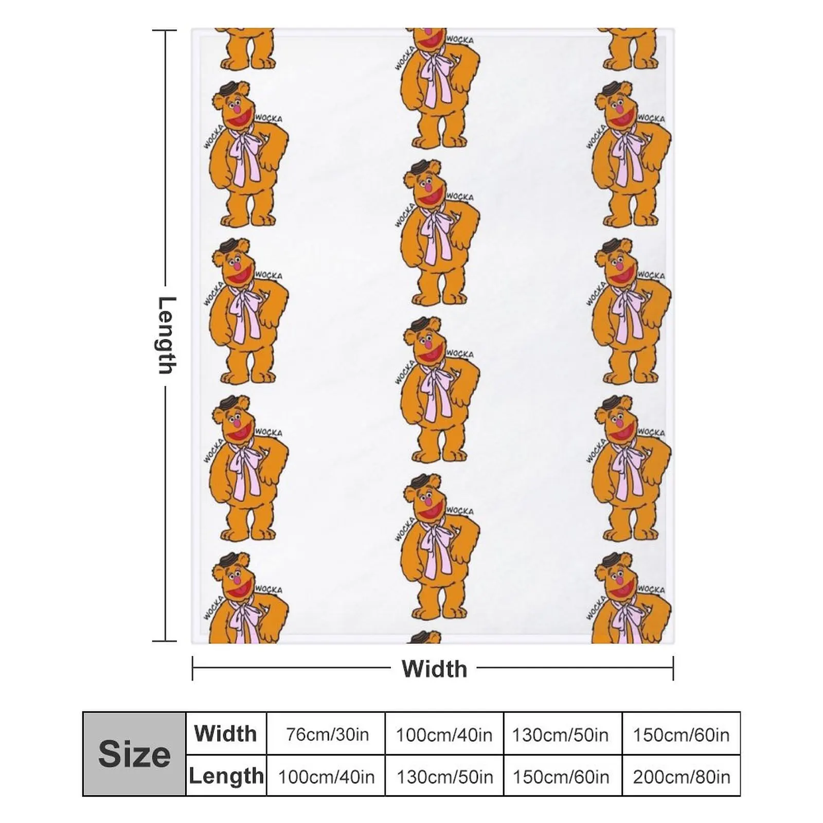 Плед The Muppets - Fozzie Bear Wocka плюшевый