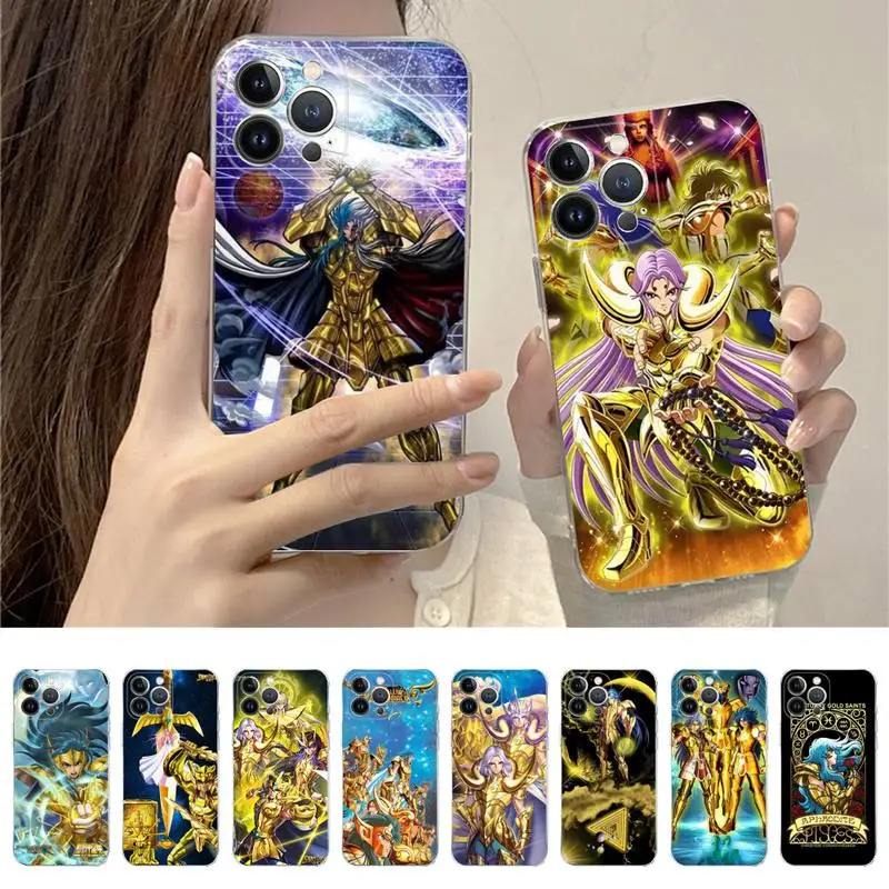 

Anime Saint Seiya Phone Case For iPhone 14 11 12 13 Mini Pro XS Max Cover 6 7 8 Plus X XR SE 2020 Funda Shell