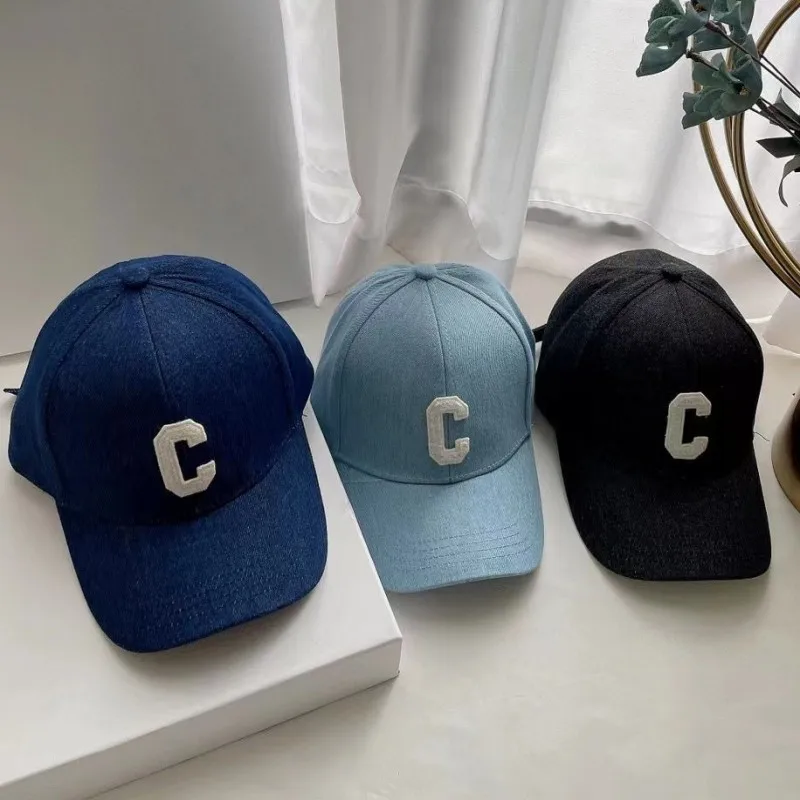 

2023 Trend Luxury Desinger Letter Baseball Cap for Women Black Letter C Cotton Baseball Cap Spring Summer Leisure Sunshade Cap