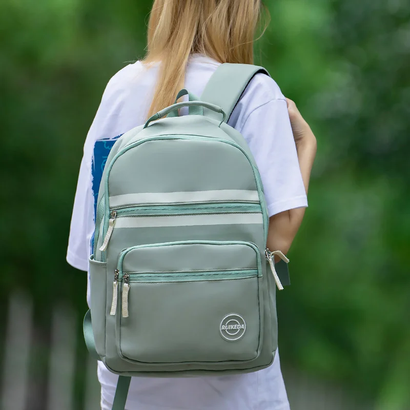 

Вместительный рюкзак для студентов, школьный ранец из нейлона в корейском и японском стиле для мальчиков и девочек, модная Водонепроницаемая дорожная сумка