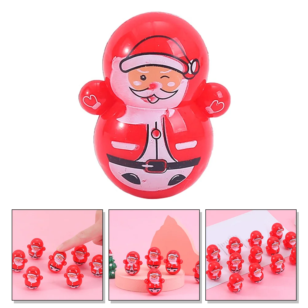 

Christmas Santa Claustumbler Classroomfigurine Ornaments Decor Prize Kid Party Table Statue Stufferspresent Children Dashboard