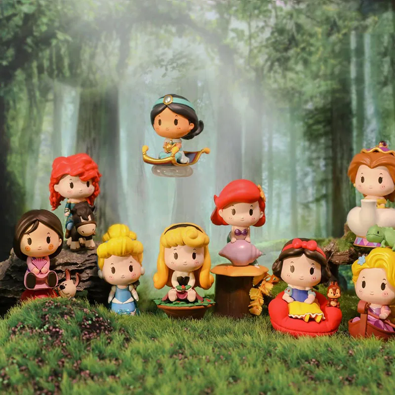 Toys Jasmine Aurora Moana Ariel Belle Mulan Merida Popmart F