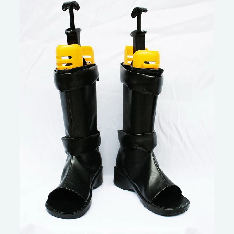 

JP Аниме Yamanaka Сай Косплей черная обувь ручной работы из искусственной кожи