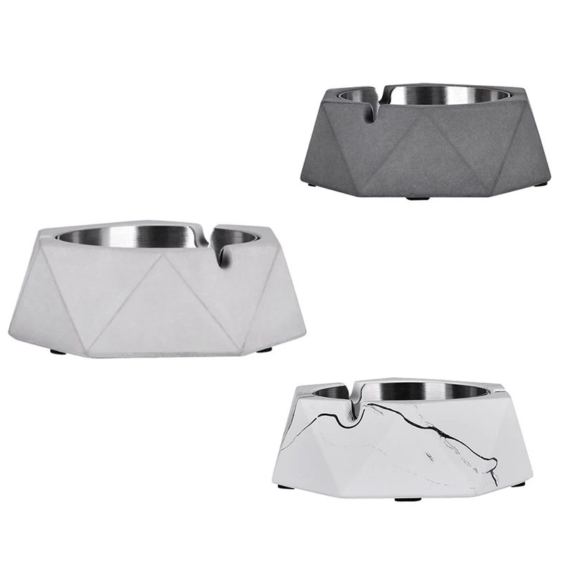 

Горячая Распродажа Nordic Retro цементная металлическая пепельница из нержавеющей стали для дома гостиной