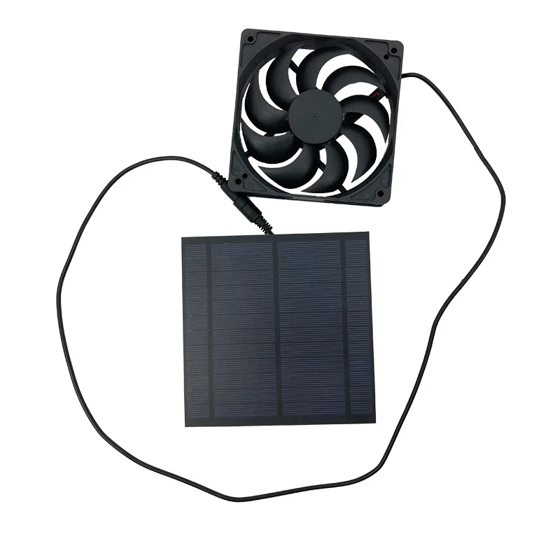 

Solar panel fan photovoltaic pet house chicken kennel ventilation and heat dissipation