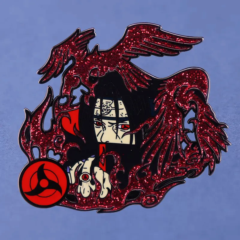 

Брошь женская эмалированная в виде лацкана из аниме «Наруто Учиха Итачи»