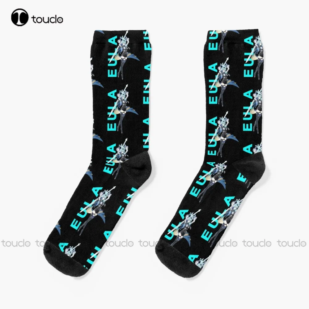 

Eula (Side Blue) Socks High Socks Women Fashion Creative Leisure Funny Art Abstract Oil Painting Socks Christmas New Year Gift