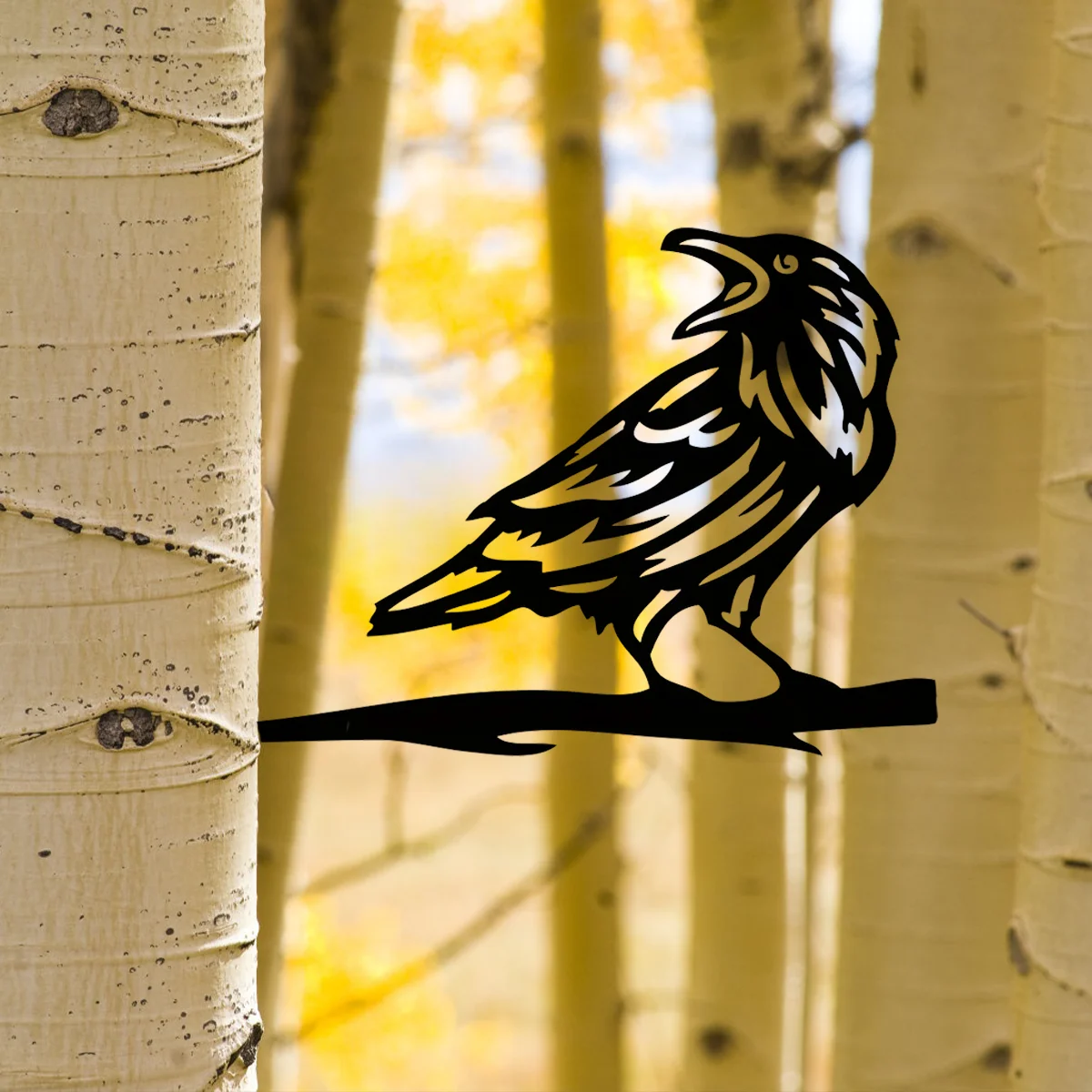 Металлический Силуэт Вороны Декоративный Садовый Кол Дизайн Из Искусственных