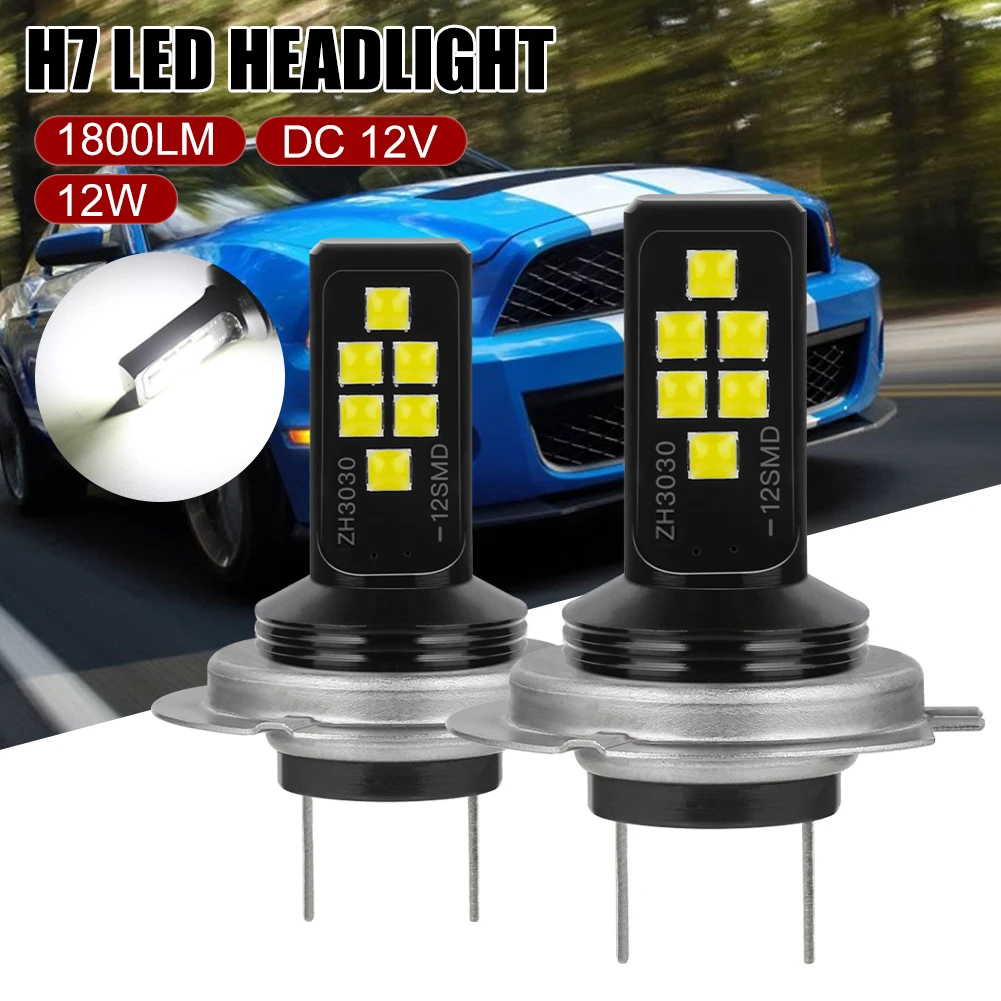 

2PCS H7 H4 Car LED Bulb Headlight Fog Lamp Bulb 24W 3600LM 6000K White DRL Driving Light Car Headlight Bulb Kit Auto Accessories