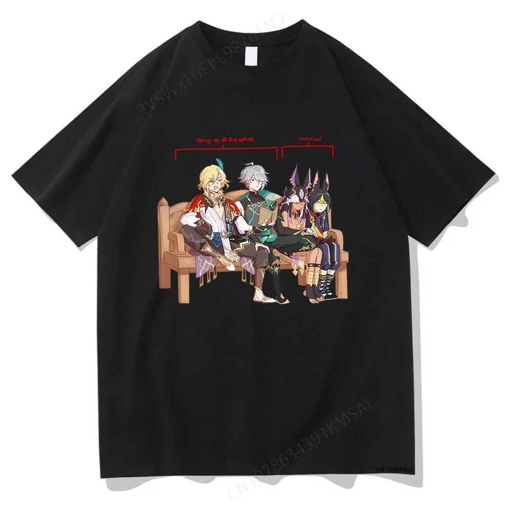 Genshin Impact Kaveh Alhaitham Cyno Tignari футболка для мужчин/женщин Harajuku эстетическая одежда