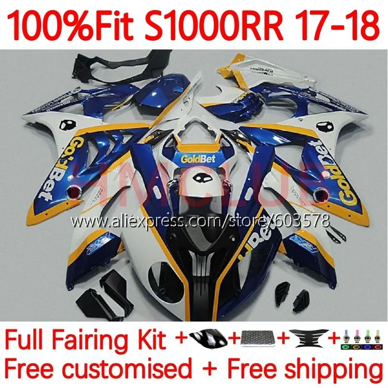 

Injection Bodys For BMW S1000 RR S 1000 RR 1000RR S-1000RR S1000RR 2017 2018 S1000-RR 17 18 OEM Fairing 151No.123 white glossy