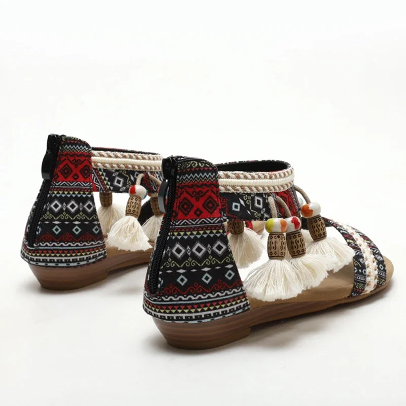 Богемные женские босоножки на танкетке в европейском и американском