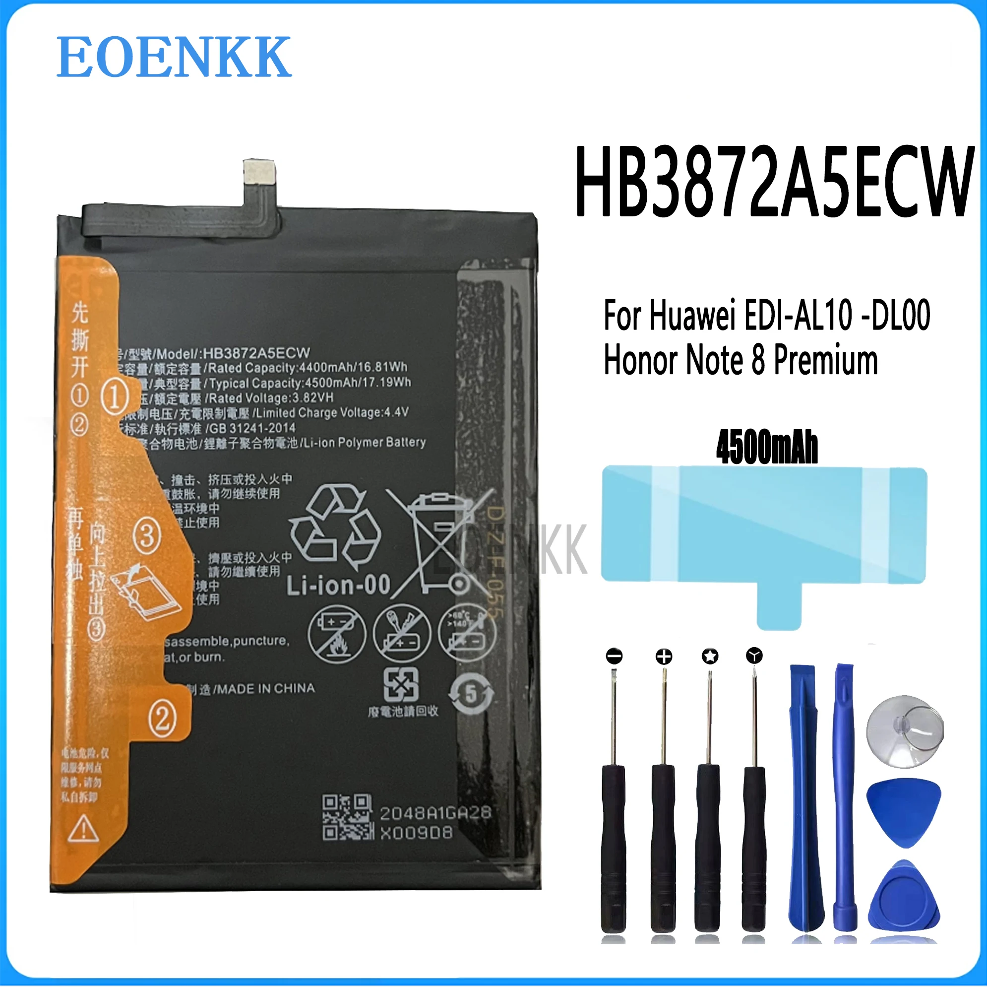 HB3872A5ECW Battery For Huawei Honor Note 8 Note8 EDI-DL00 EDI-AL10 Original Capacity Phone Batteries Bateria enlarge