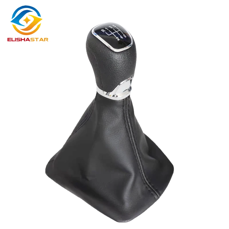 

For Skoda Octavia A5 A6 Chrome Leather Car Gear Shift Knob Lever Gaitor Boot Cover 2004-2012