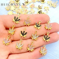 10pcs gold color mini maple leaf charms fashion earring jewelry making accessories pendants diy necklace bracelet key chain