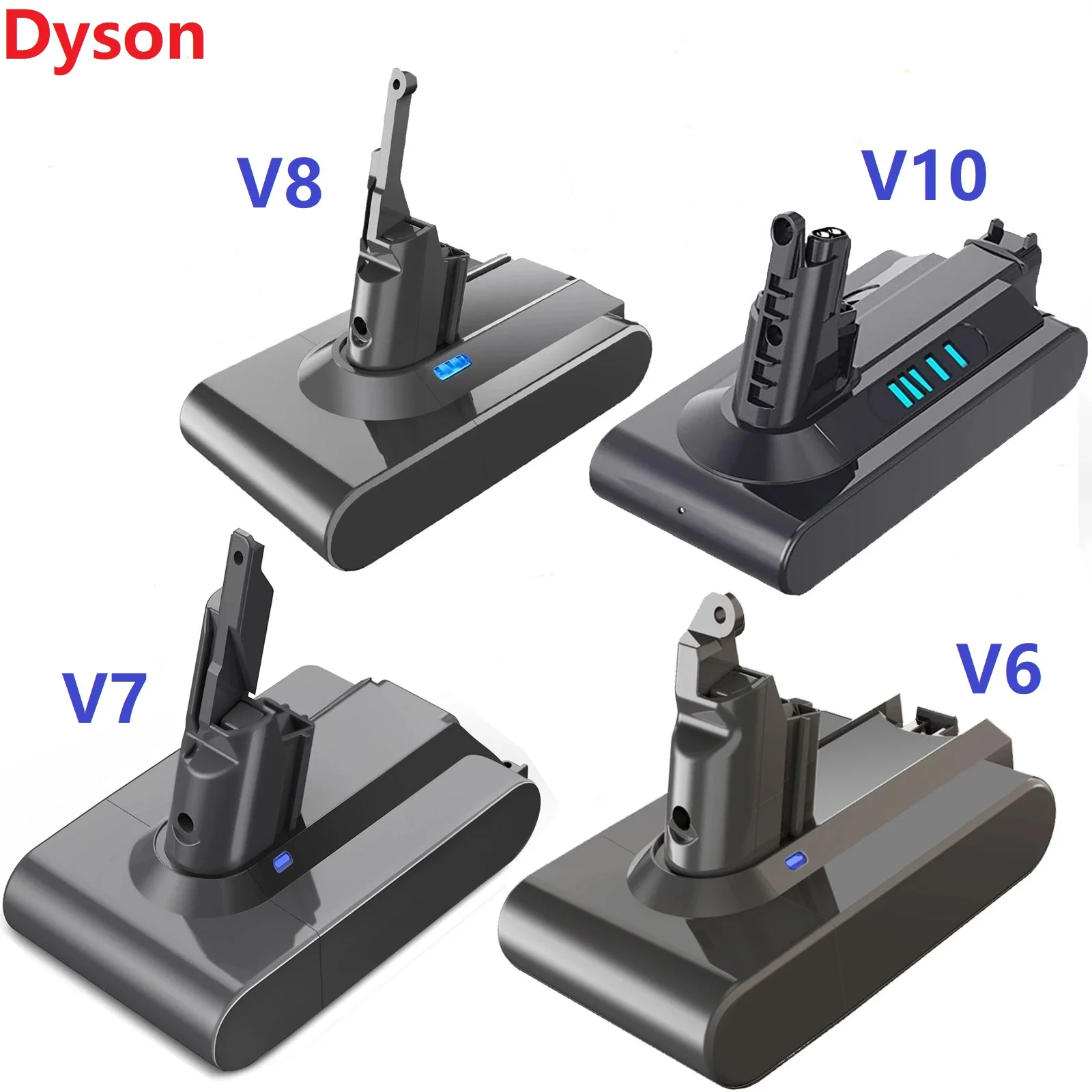 

Vacuum Cleaner Replacement Battery Li-ion Rechargeable Dyson 22.2V 12800mAh A/B Model V6 V7 V8 V10 DC35 DC45 DC31 DC34 DC44 DC31