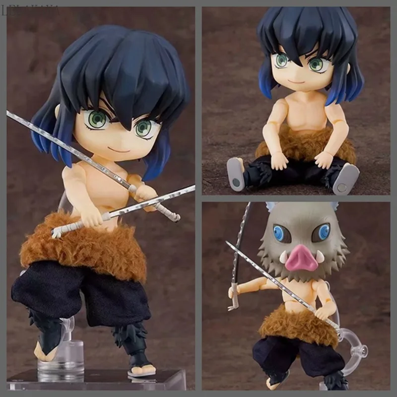 

10cm Demon Slayer Hashibira Inosuke 1361# Anime figure Movable PVC Action Figure Kimetsu No Yaiba Q Ver. Figurine Toys Brinquedo