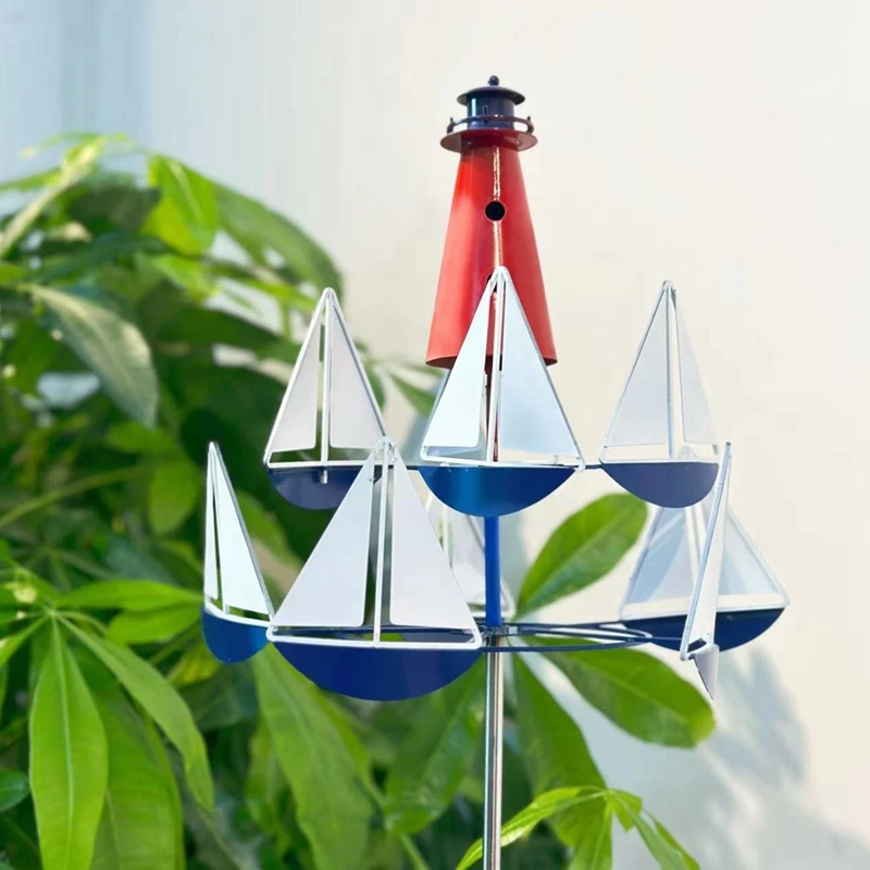 1 ШТ. Кинетическая художественная скульптура ветра морская Металлический декор