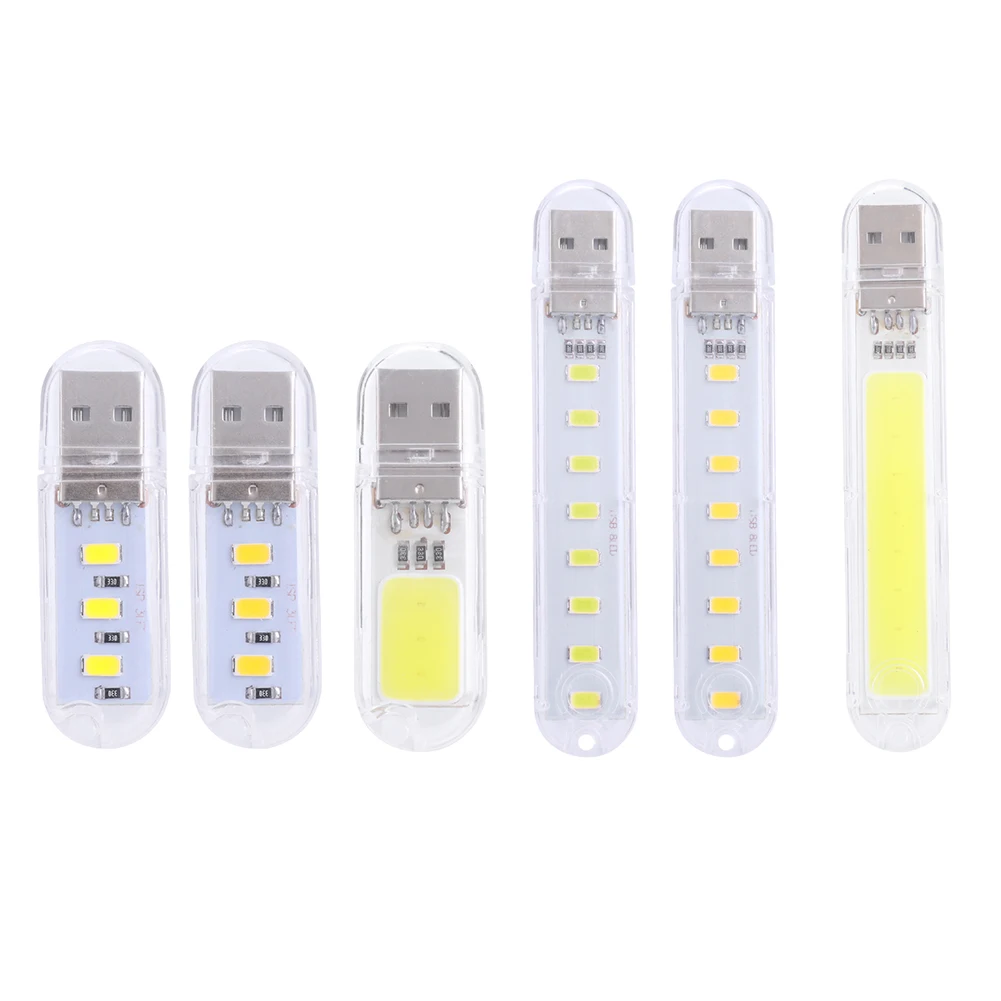 

Mini Portable USB LED Book Light Ultra Bright Reading Book Lamp DC 5V 3leds 8leds Lights For Power Bank PC Laptop Notebook