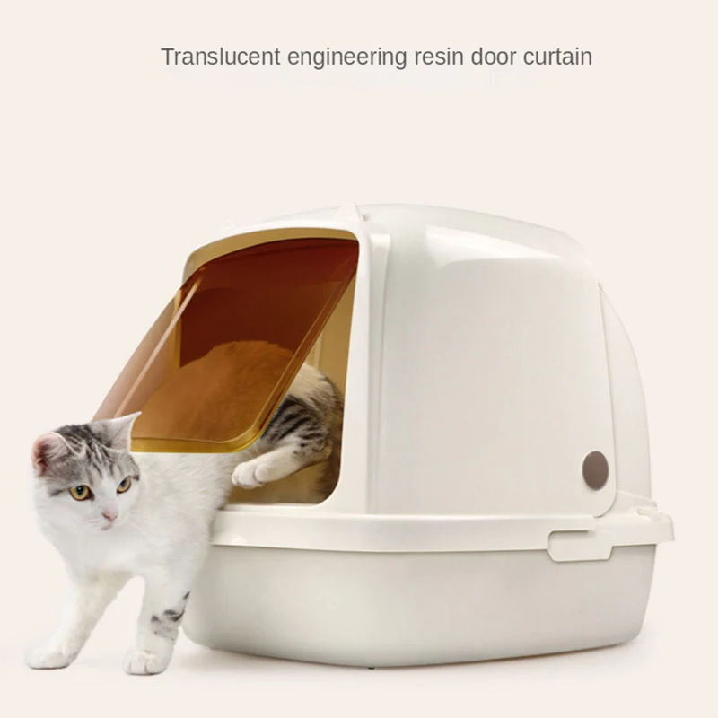 

Sandbox For Cat Closed Cat Ears Cat Litter Box Cat Toilet Send Big Mouth Cat litter Shovel Cat Toilet House Cats Pet Products