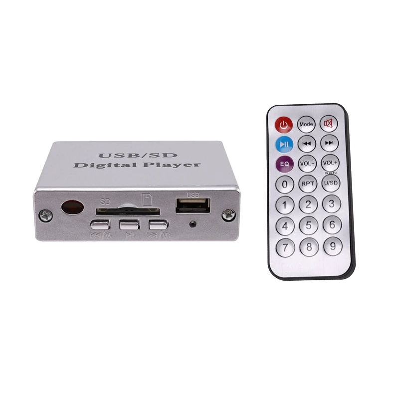

Dc 12V Digital Auto Car Power Amplifier Mp3 Audio Player Reader 3-Electronic Keypad Control Support Usb Sd Mmc Card With Remote