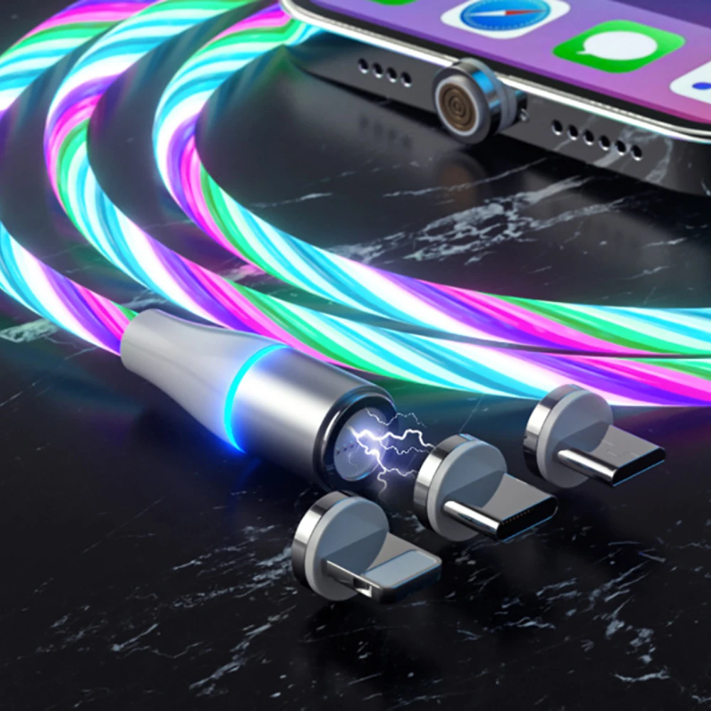 Кабель Usb C для быстрой зарядки 3 А Магнитный зарядный кабель Iphone Usb-кабель