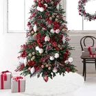 Юбка на рождественскую елку, плюшевые блестки, вышитая юбка на рождественскую елку, фартук, украшения для рождественской вечеринки