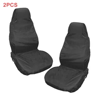 2pcs universal anti scratch polyester interior easy clean car waterproof black front dust resistant seat cover