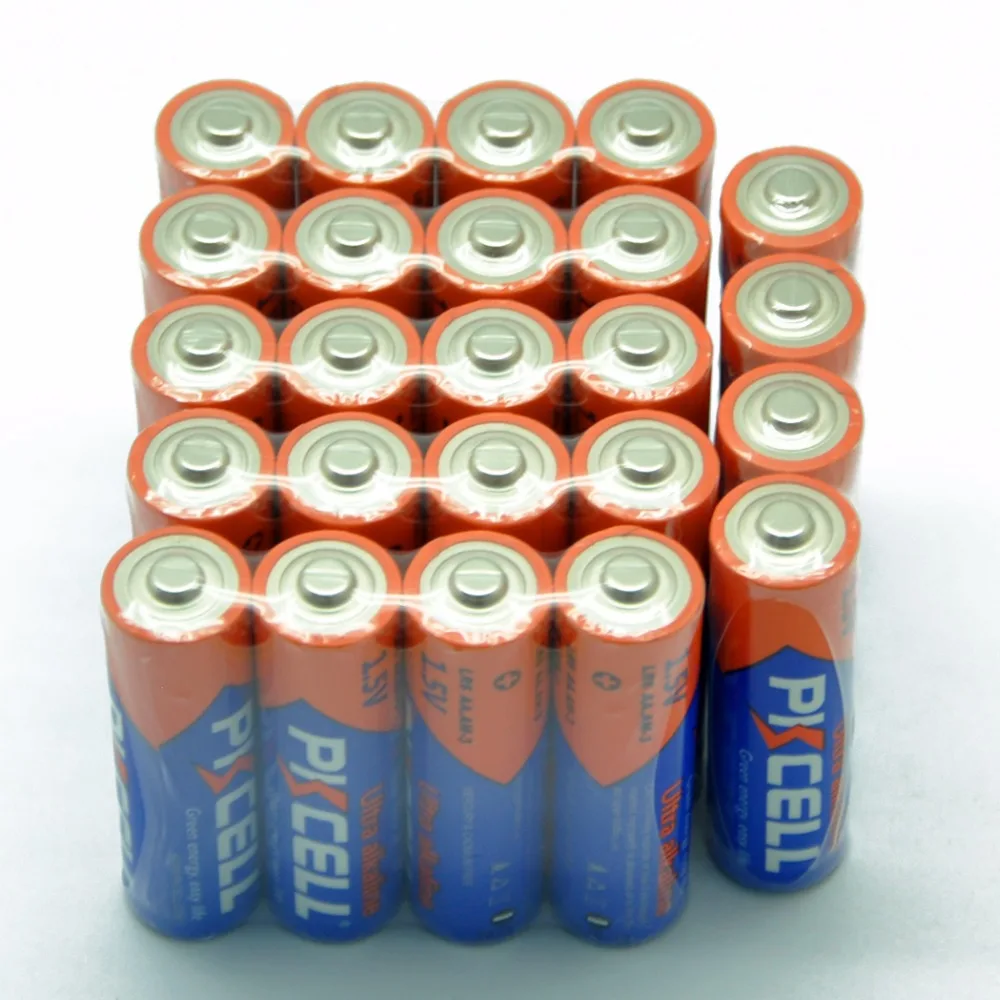 

24 x PKCELL AA Battery LR6 1.5V AA Alkaline Batteries E91 AM3 MN1500 Dry Battery Primary 2A Baterias Bateria Batteries for toys