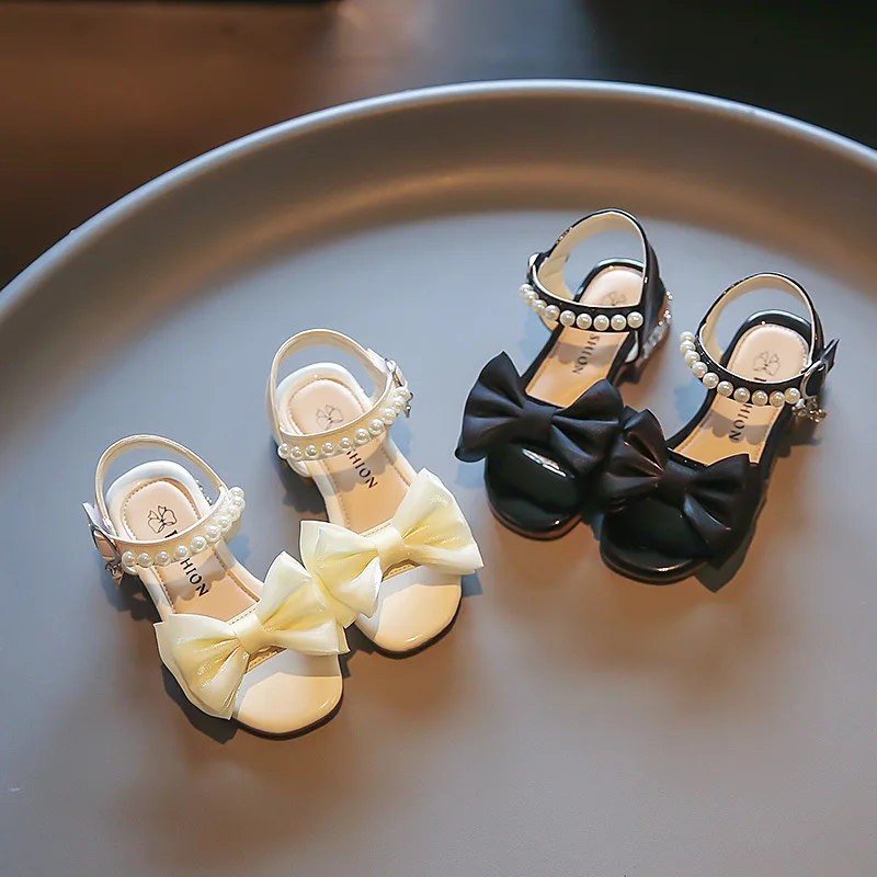 

Сандалии для девочек, модные милые детские туфли принцессы на мягкой подошве, новинка 2023, летняя Нескользящая розовая детская обувь для маленьких девочек