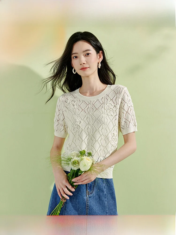 Inman французский вязаный женский топ с короткими рукавами и новинка лета 2024