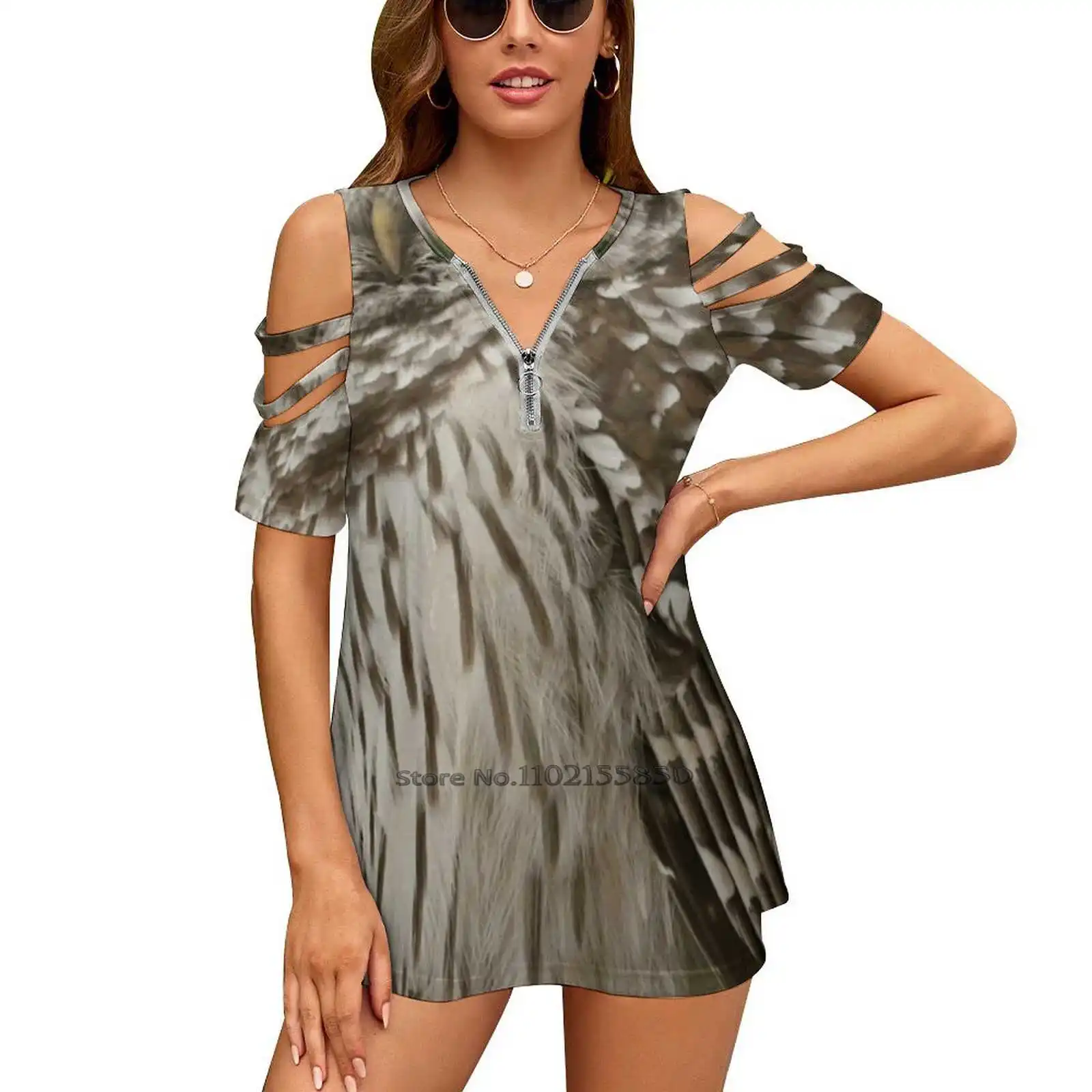 Женская футболка с принтом больших красивых глаз Летние повседневные топы