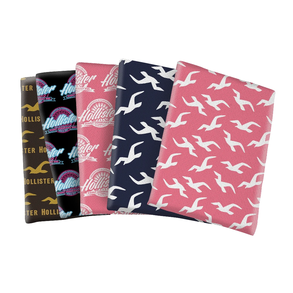 

50*145CM Polyester Cotton Hollisters Seagull Brand Fabric Printed Fabric for Kids Clothes Hometextile Curtain Cushion Cover DIY