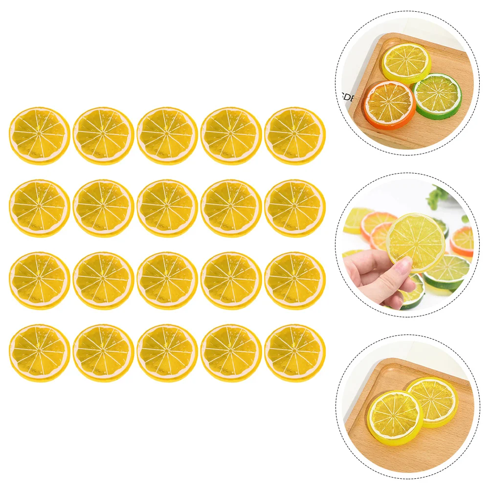 

Lemon Slices Fruit Artificial Fake Simulation Model Slice Faux Realistic Fruits Prop Minigrapefruit Lemons Kitchen Photography