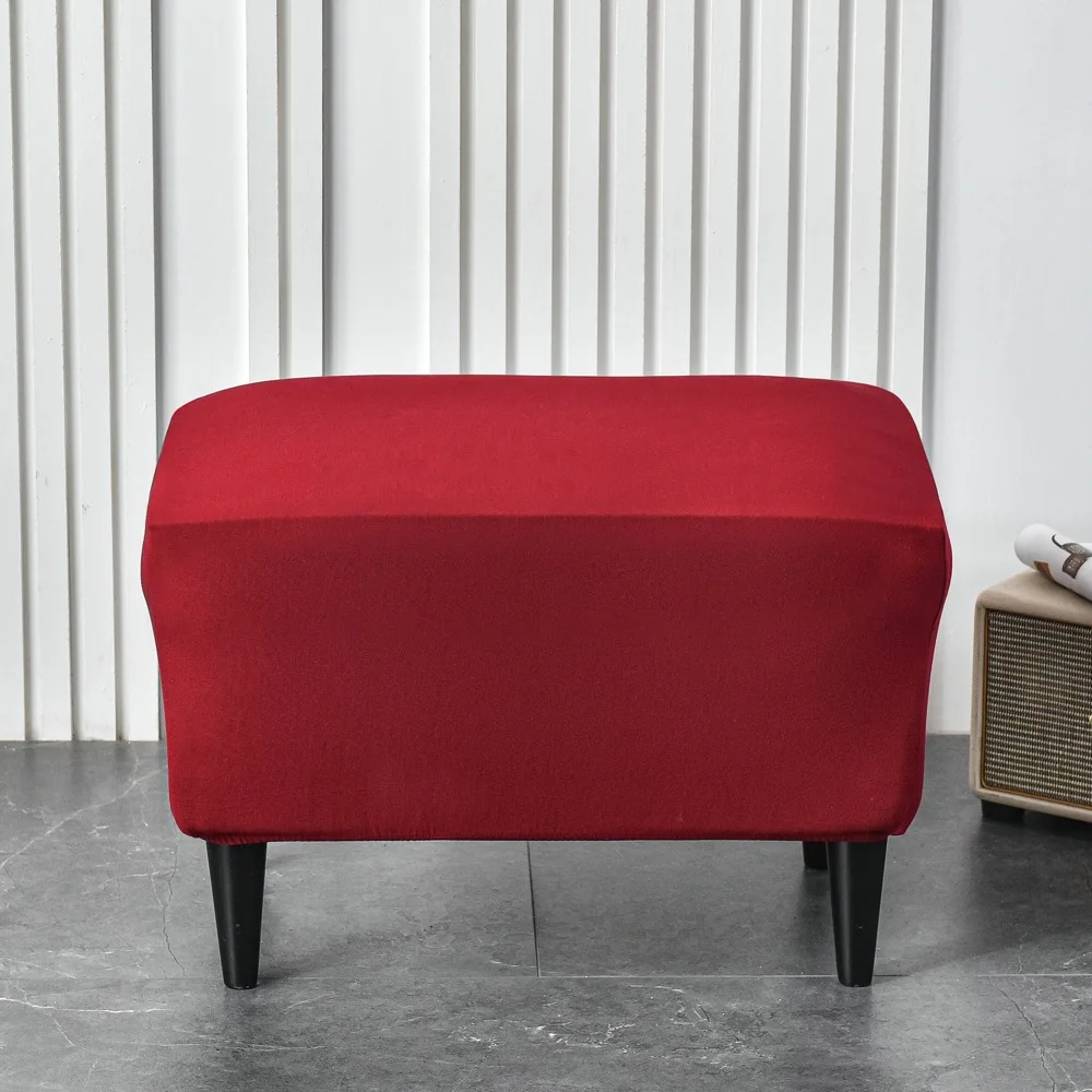 

Elastic Spandex Ottoman Stool Covers Home Furniture Case Dust-proof Footstool Pedal Footrest Cover Rectangle Sofa Slipcovers