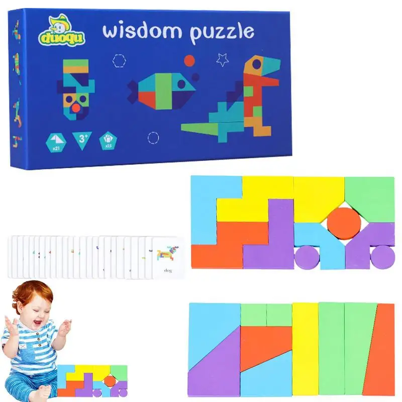 

Набор блоков с деревянным узором геометрическая форма пазл для детского сада классический обучающий Монтессори для детского сада