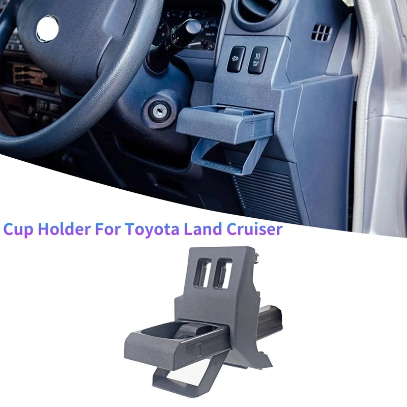 

RHD Car Driver Side Cup Holder Folding Organizer For Toyota Land Cruiser 70 76 79 78 75 LC70 LC76 LC79 Replacement Accessories