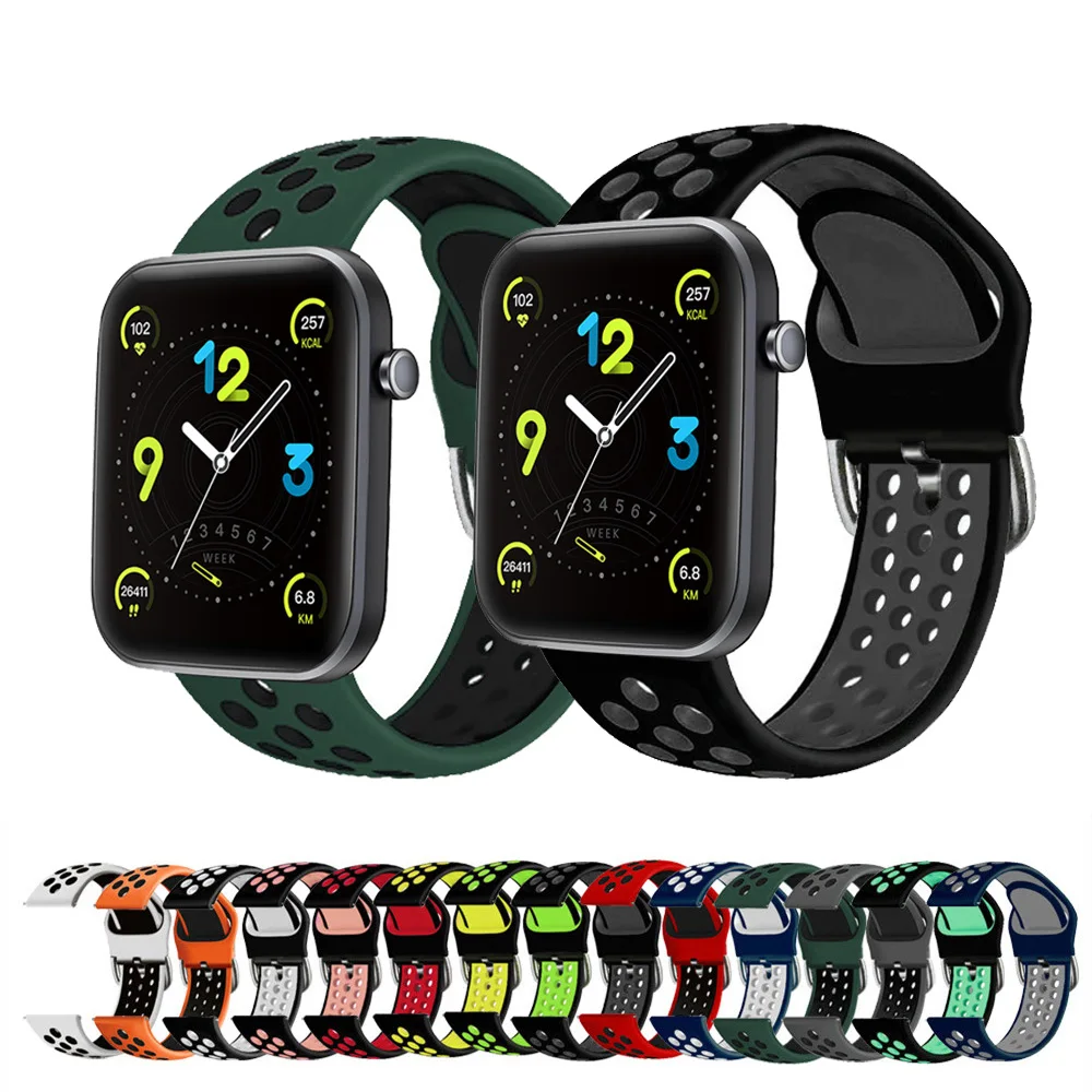

For COLMI P15 Smart Watch Band Silicone 20mm 22mm Sport Strap For COLMI P8 Plus/P28 Plus/P71/P68/P60/C60 C61 C80 C81 Bracelet