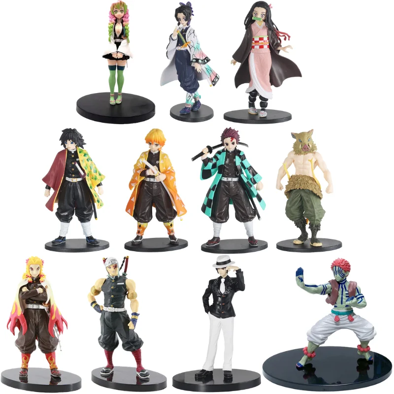 

Anime 16cm Demon Slayer Figure Kamado Tanjirou Nezuko Action Figures PVC Model Toys Zenitsu Figurine Inosuke Kimetsu No Yaiba