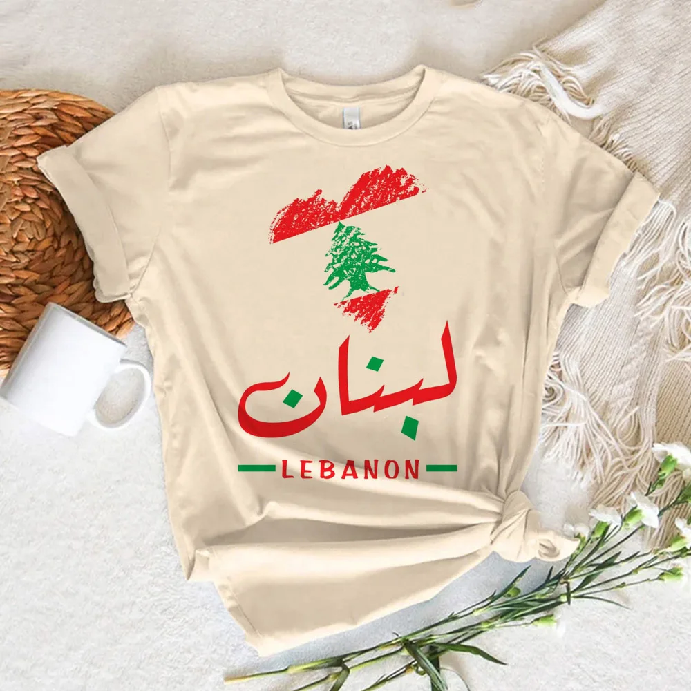 Lebanon t shirt female Gothic Retro Digital harajuku kawaii Comfortable streetwear Punk women anime