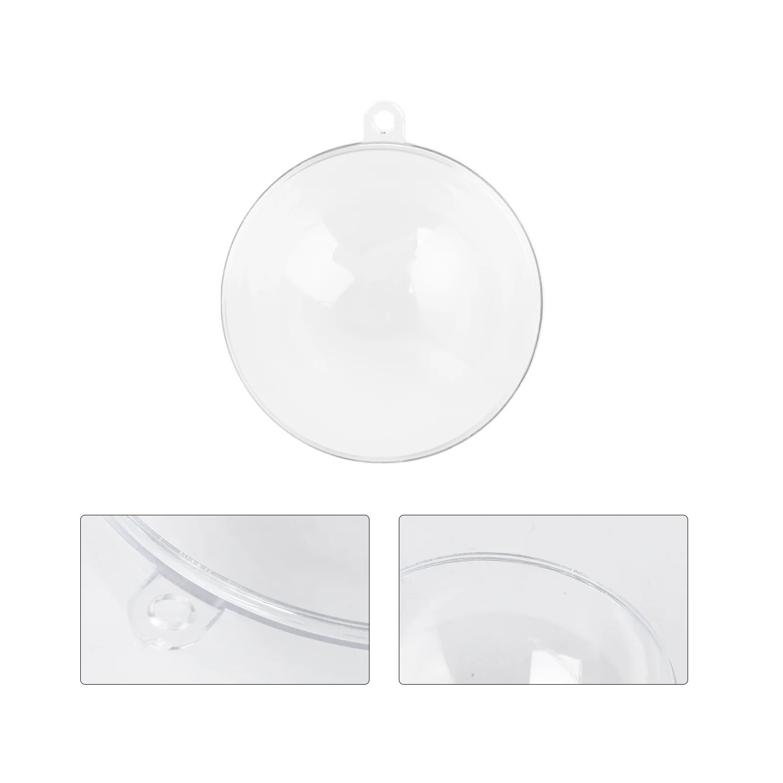 

24 шт., пластиковые прозрачные пустотелые шарики для украшения ёлки