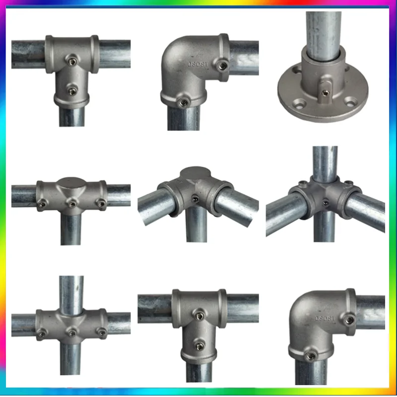 

Aluminum alloy Connector Elbow Tee Base Flat Three-dimensional Fitting Connection Fastener 25mm/32mm Steel Tube Shelf Parts
