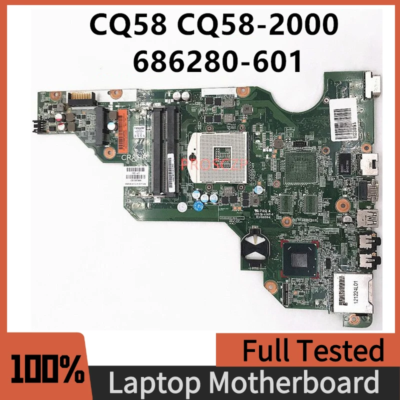 Материнская плата для ноутбука HP CQ58 686280-601 686280-501 686280-001, материнская плата для ноутбука с SLJ8F HM75 DDR3 100%, хорошо протестирована