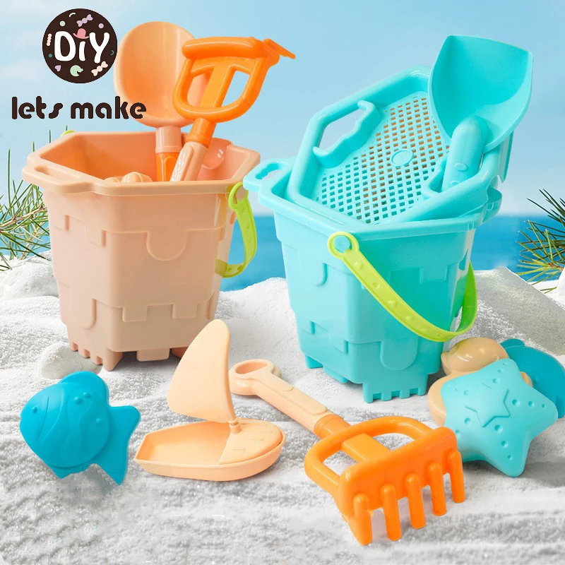 

16pc/set Kids Swim Water Play Toy Summer Beach Sensory Bucket Toys Sand Planing Tool Dune Sand Mold Tools Sets Baby Bath Toy